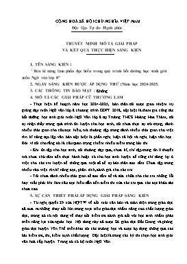 Rèn kĩ năng làm phần đọc hiểu trong quá trình bồi dưỡng học sinh giỏi môn Ngữ văn lớp 8