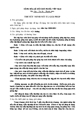 Sử dụng mẫu vật thật để học tốt dạng bài tìm hiểu kiến thức mới trong môn Sinh học 7