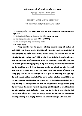 Sử dụng ngôn ngữ lập trình Scratch để giải các bài toán bậc THCS