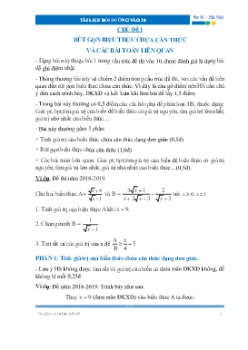 Tài liệu bồi dưỡng vào 10 môn Toán