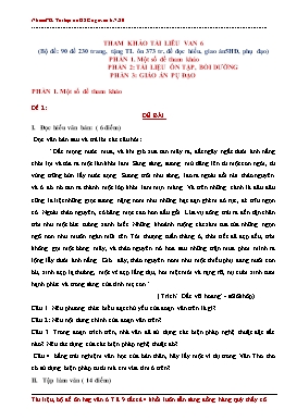 Tài liệu ôn tập HSG Ngữ văn Khối THCS