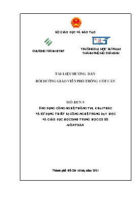 Tài liệu Ứng dụng công nghệ thông tin, khai thác và sử dụng thiết bị công nghệ trong dạy học và giáo dục học sinh Trung học cơ sở môn Toán