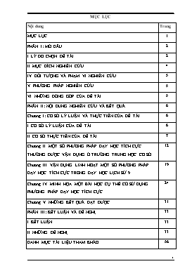 Vận dụng các phương pháp dạy học tích cực để nâng cao chất lượng môn Lịch sử lớp 9