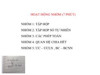 Bài giảng Toán 6 - Bài: Luyện tập